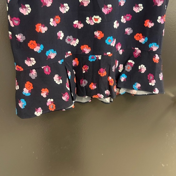 Rebecca Taylor Sz. 4 Blue Lace Trim Women's Top excellent condition! Visc/lace - Picture 10 of 11